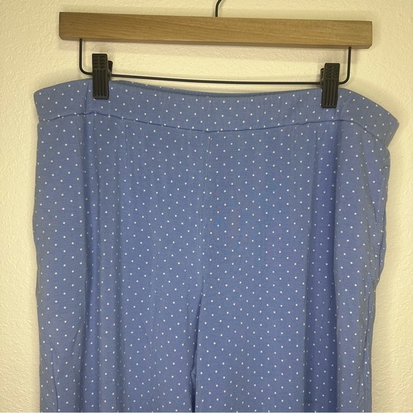 Susan Graver Lifestyle Polka Dot Pajama Pants – Size Large – Light Blue & White - Picture 2 of 5
